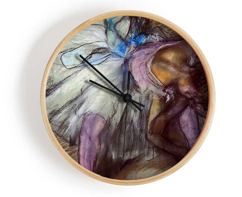 Degas Sitting Dancer Lacing Her Slipper Clock - Wallart-Direct UK