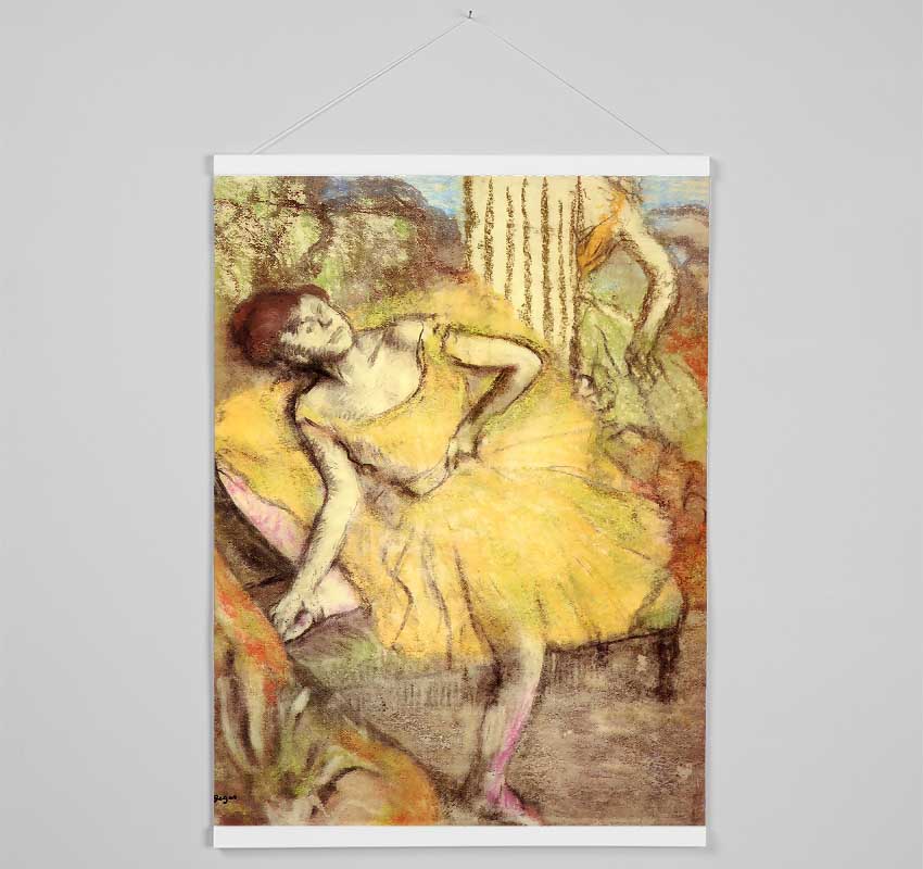 Degas Sitting Dancer With The Right Leg Up Hanging Poster - Wallart-Direct UK