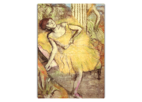 Sitting Dancer With The Right Leg Up By Degas