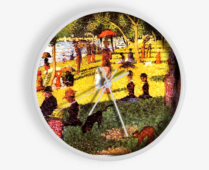 Seurat Sketch Of People Clock - Wallart-Direct UK