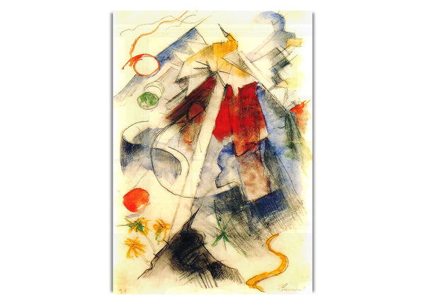 Sketch Of The Brenner Road [1] By Franz Marc