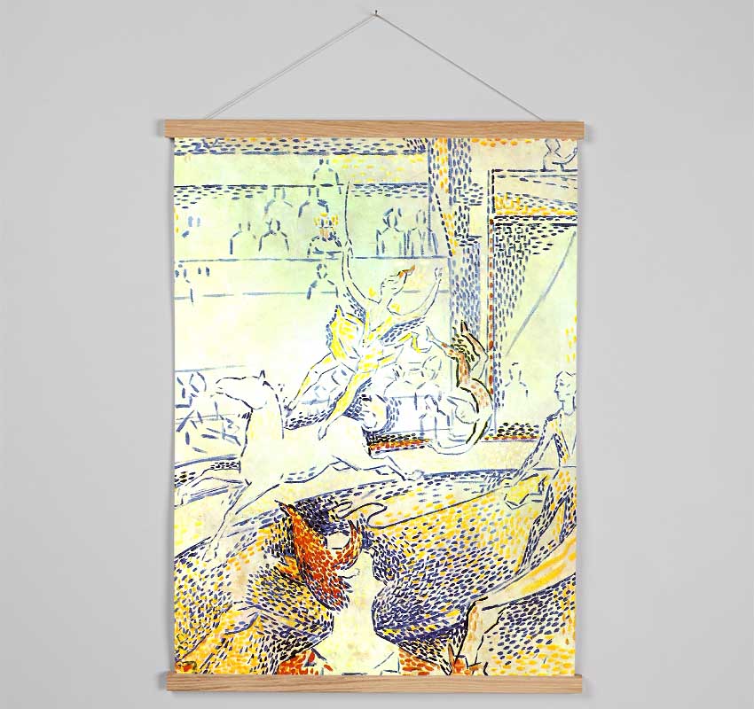 Seurat Sketch Of The Circus Hanging Poster - Wallart-Direct UK