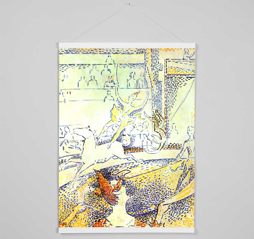 Seurat Sketch Of The Circus Hanging Poster - Wallart-Direct UK