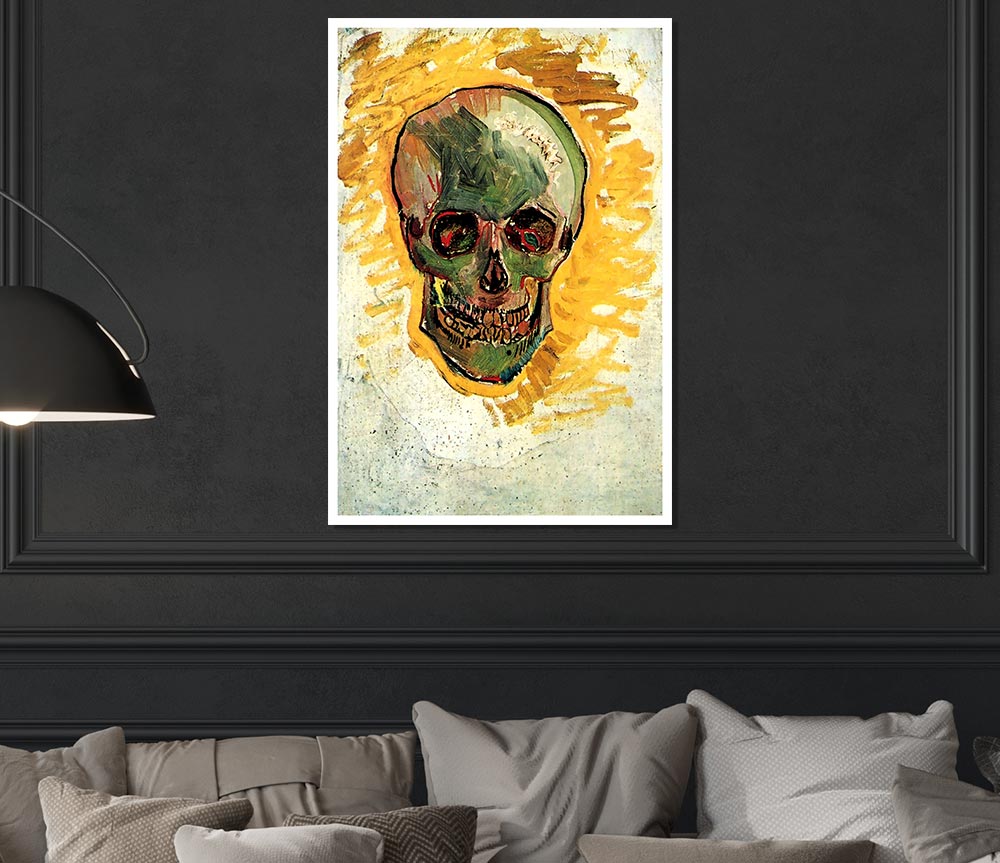 Van Gogh Skull Print Poster Wall Art