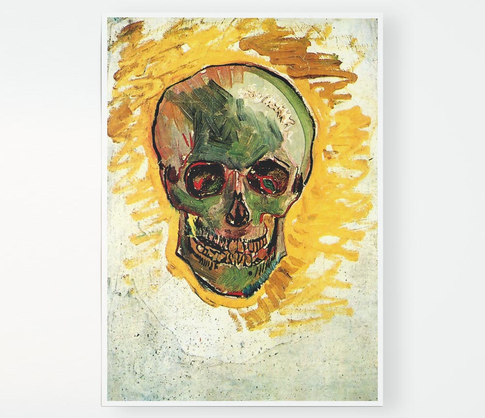 Van Gogh Skull Print Poster Wall Art