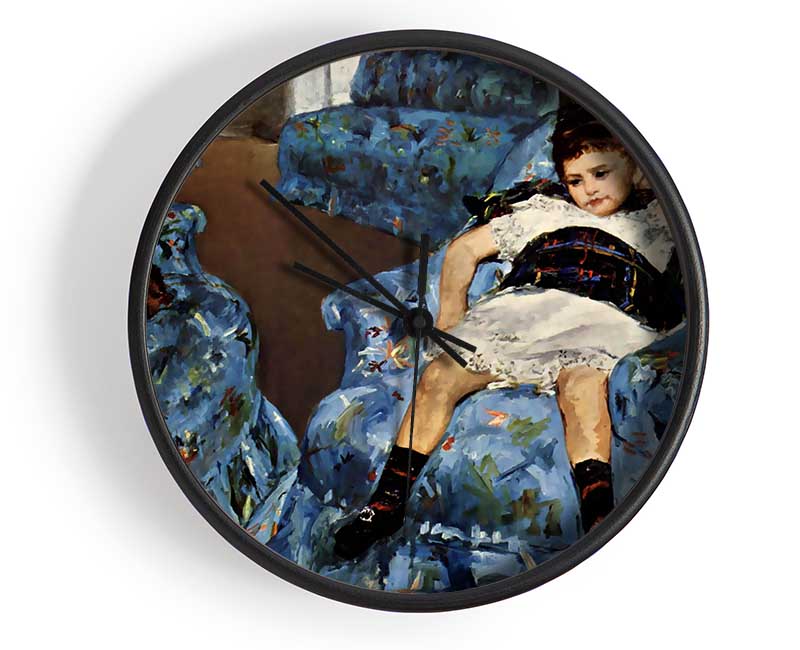 Cassatt Small Girl In The Blue Armchair Clock - Wallart-Direct UK