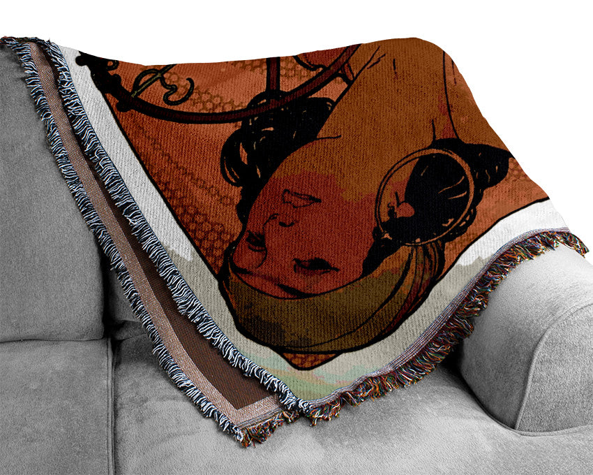 Alphonse Mucha Solome Woven Blanket