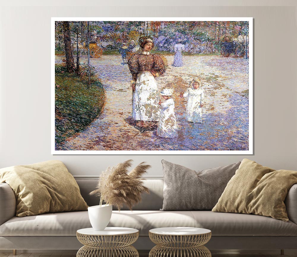 Hassam Spring In Central Park Print Poster Wall Art