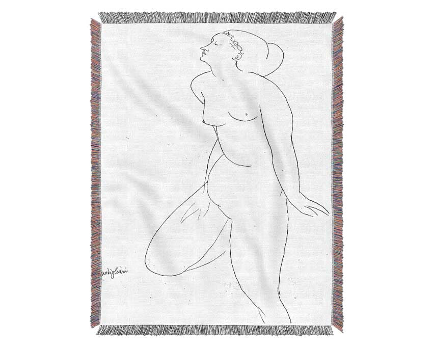 Modigliani Standing Nude 2 Woven Blanket