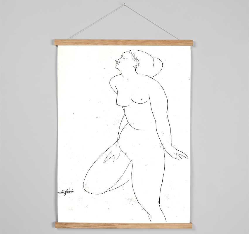 Modigliani Standing Nude 2 Hanging Poster - Wallart-Direct UK