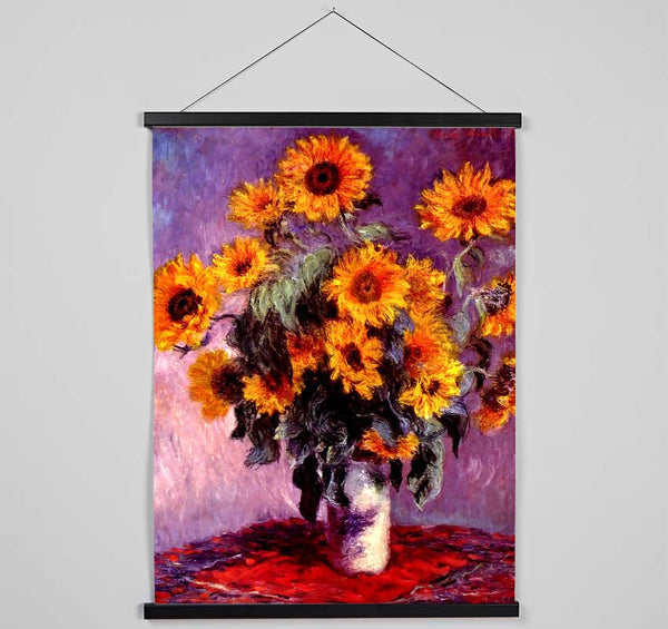 Monet Still Life Sunflowers Hanging Poster - Wallart-Direct UK