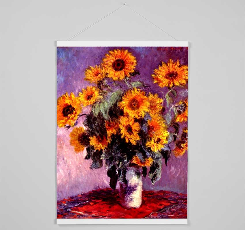 Monet Still Life Sunflowers Hanging Poster - Wallart-Direct UK