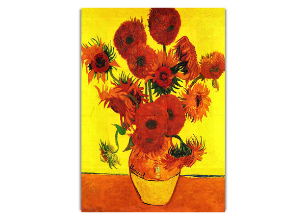 Still Life Vase With Fifteen Sunflowers [3] By Van Gogh