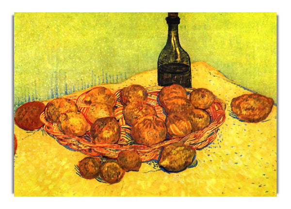 Still Life With Bottle, Lemons And Oranges By Van Gogh