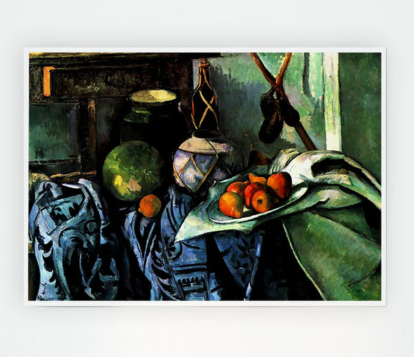 Cezanne Still Life With Eggplant Print Poster Wall Art