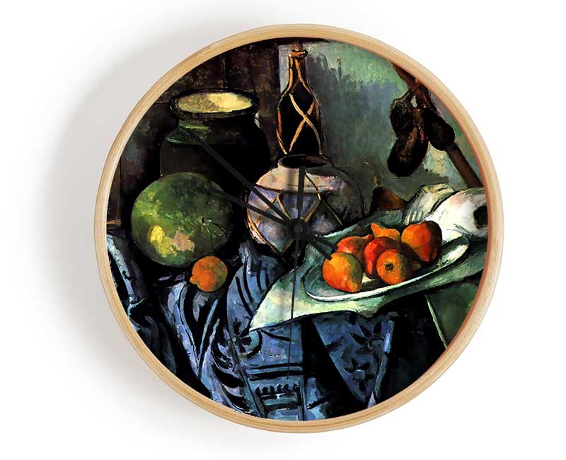 Cezanne Still Life With Eggplant Clock - Wallart-Direct UK