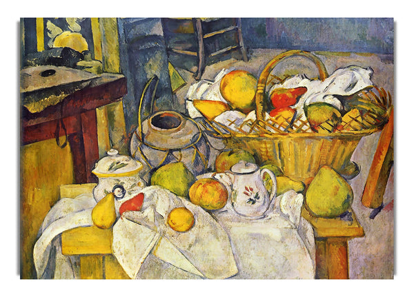 Still Life With Fruit Basket By Cezanne