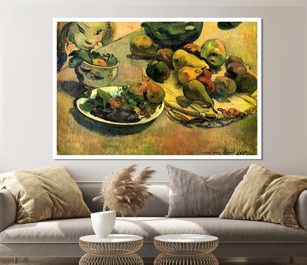 Gauguin Still Life With Fruit Print Poster Wall Art