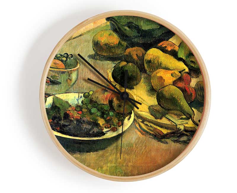 Gauguin Still Life With Fruit Clock - Wallart-Direct UK