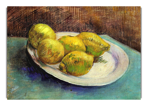 Still Life With Lemons On A Plate By Van Gogh