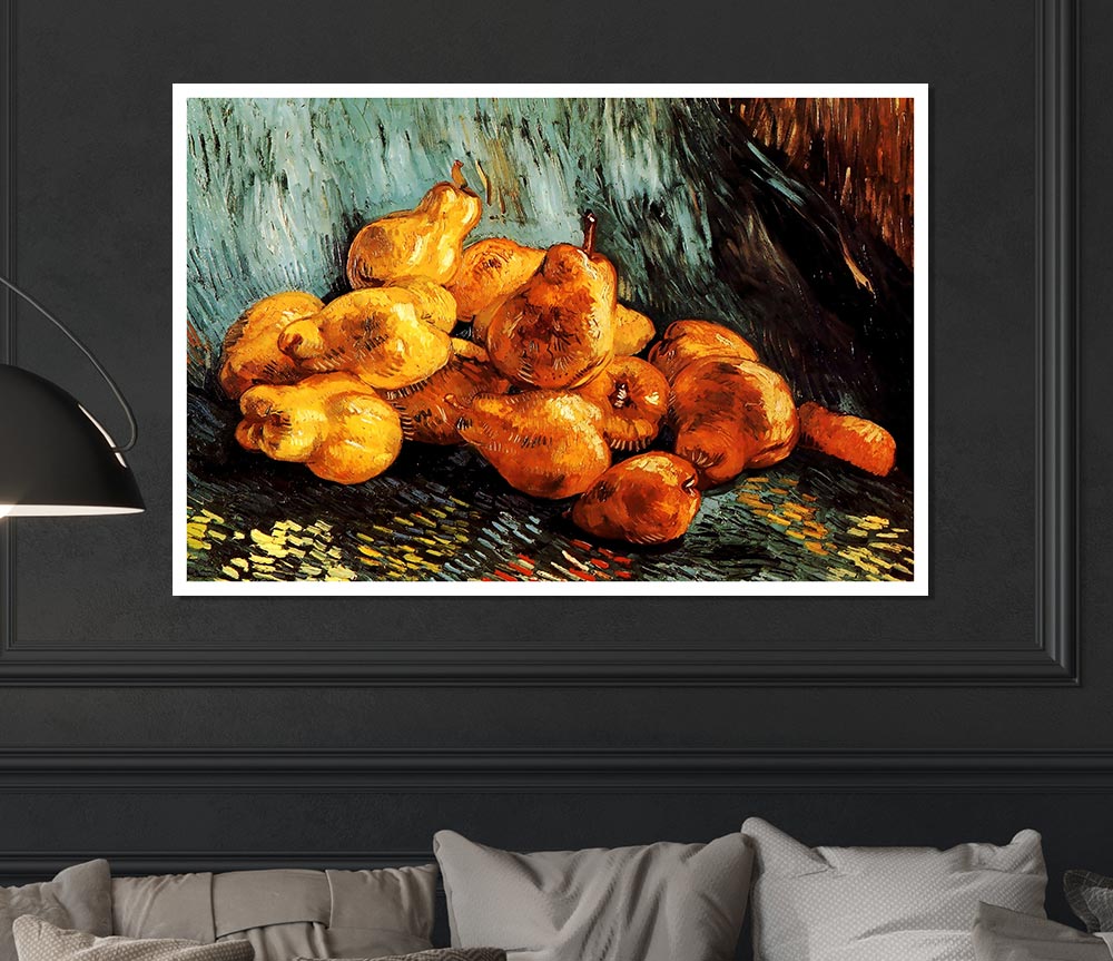 Van Gogh Still Life With Pears Print Poster Wall Art