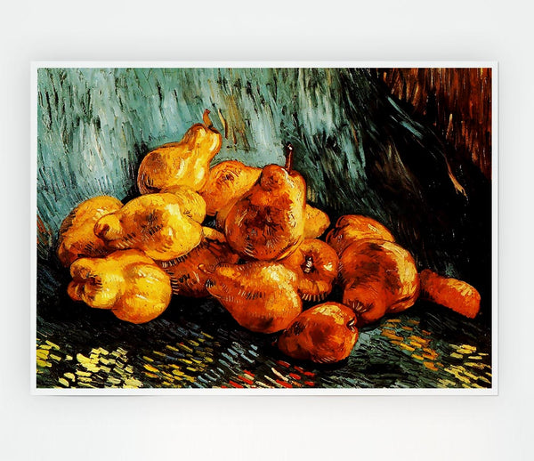 Van Gogh Still Life With Pears Print Poster Wall Art