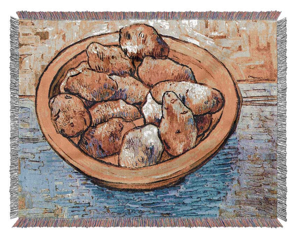 Van Gogh Still Life With Potatoes Woven Blanket