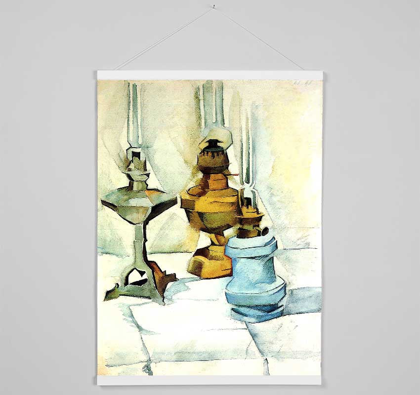 Juan Gris Still Life With Three Lamps Hanging Poster - Wallart-Direct UK