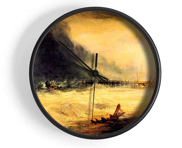 Joseph Mallord Turner Stranded Ship Clock - Wallart-Direct UK