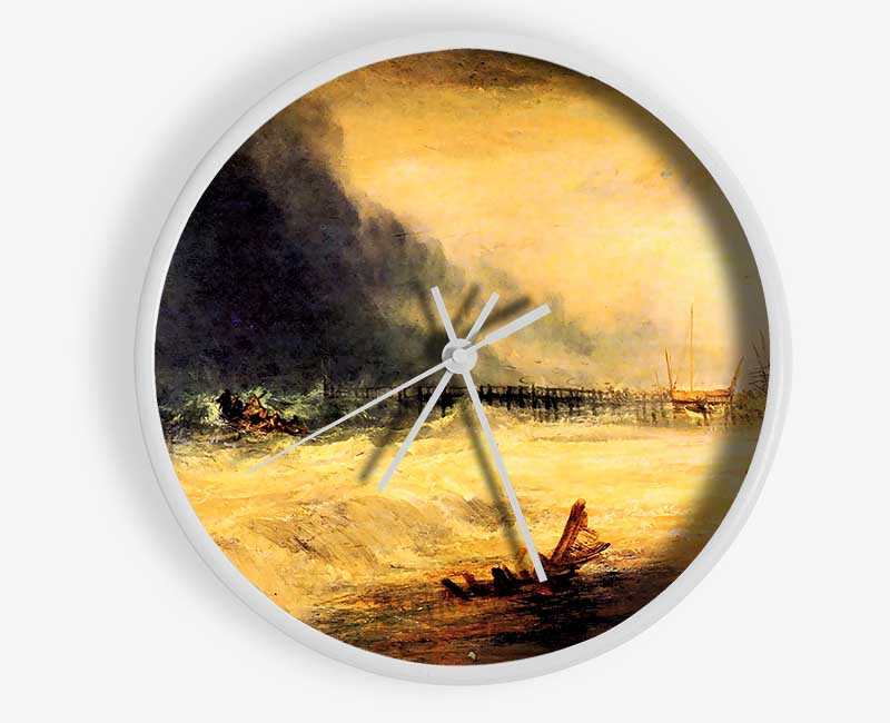 Joseph Mallord Turner Stranded Ship Clock - Wallart-Direct UK