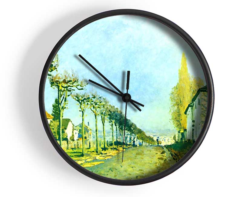 Sisley Street In Louveciennes Clock - Wallart-Direct UK