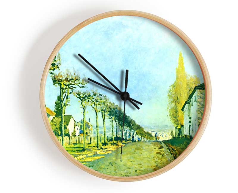 Sisley Street In Louveciennes Clock - Wallart-Direct UK