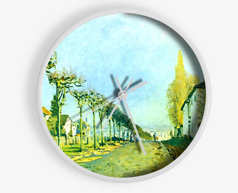 Sisley Street In Louveciennes Clock - Wallart-Direct UK