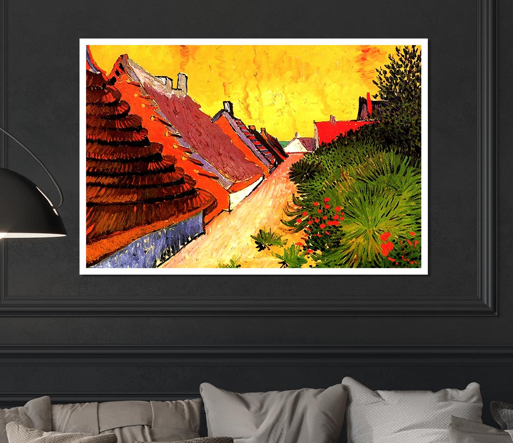 Van Gogh Street In Saintes Maries Print Poster Wall Art