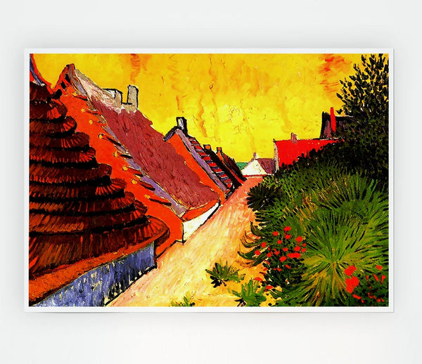 Van Gogh Street In Saintes Maries Print Poster Wall Art