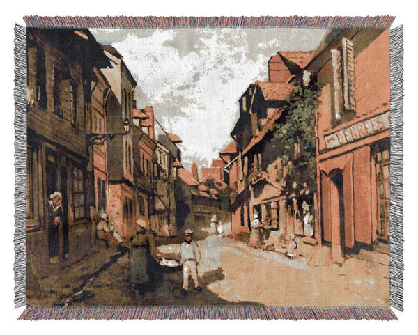 Monet Street Of Bavolle 2 Woven Blanket