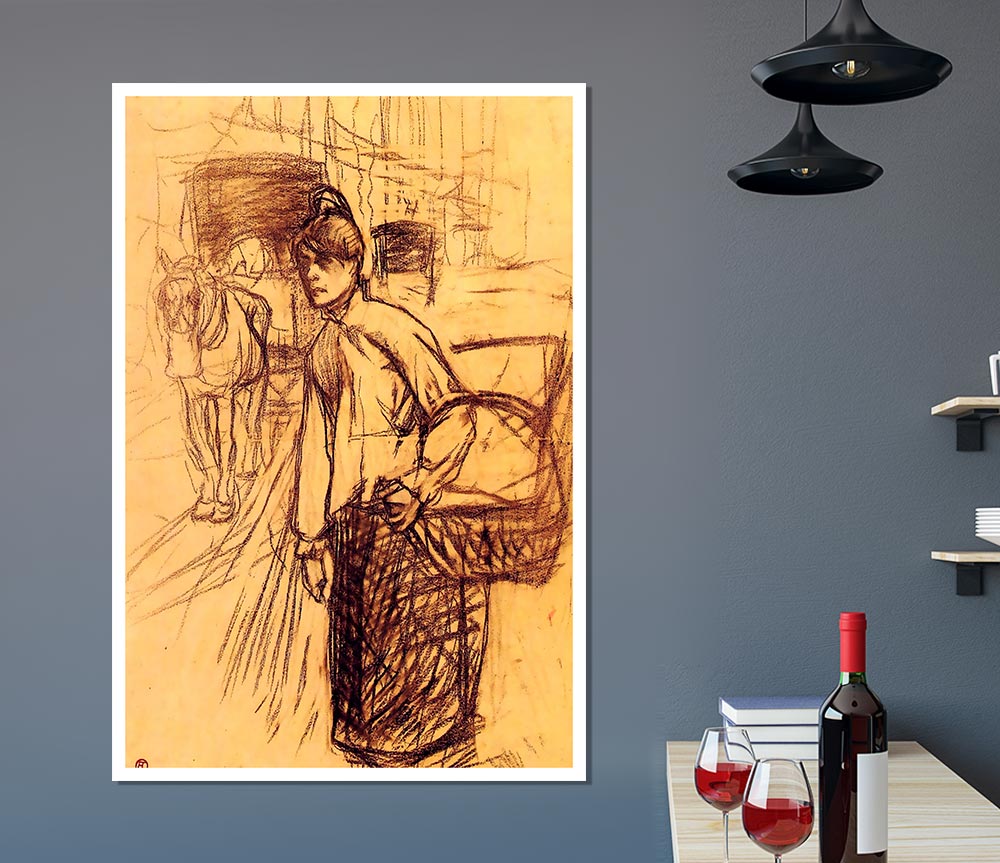 Toulouse Lautrec Study For The Washing Machine Print Poster Wall Art