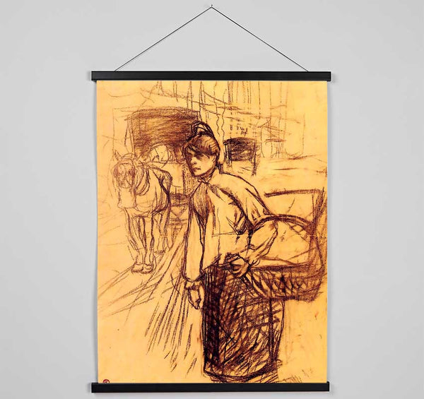 Toulouse Lautrec Study For The Washing Machine Hanging Poster - Wallart-Direct UK