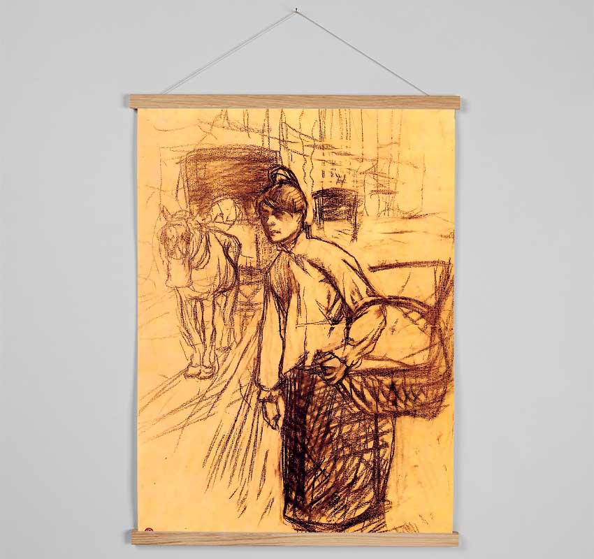 Toulouse Lautrec Study For The Washing Machine Hanging Poster - Wallart-Direct UK