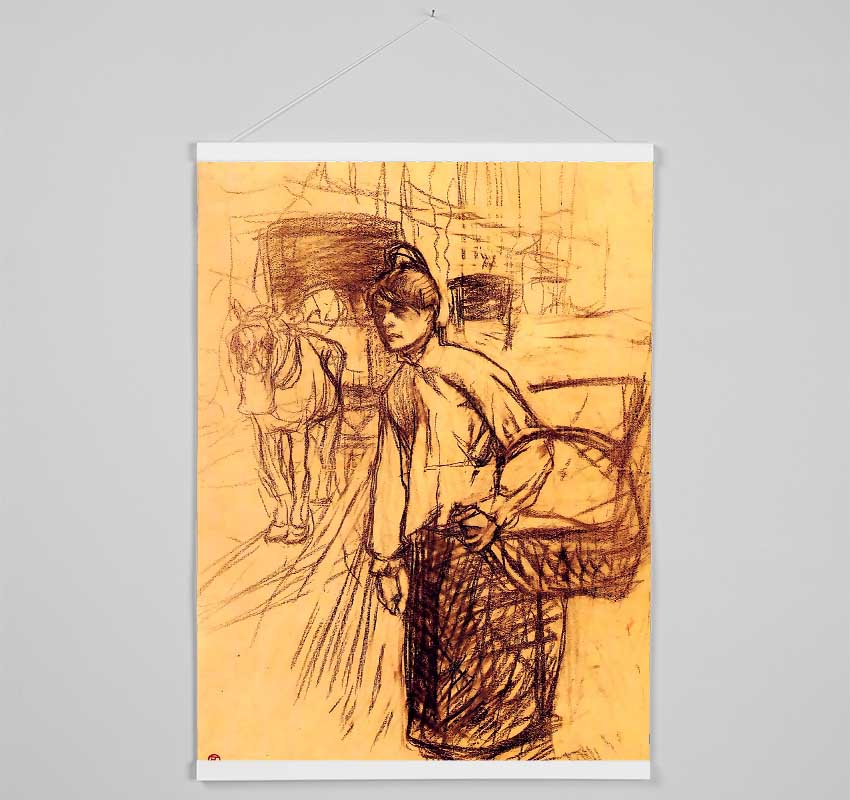 Toulouse Lautrec Study For The Washing Machine Hanging Poster - Wallart-Direct UK