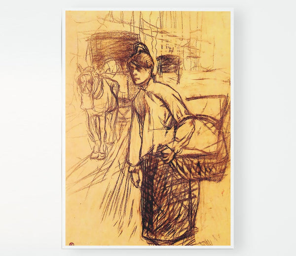 Toulouse Lautrec Study For The Washing Machine Print Poster Wall Art