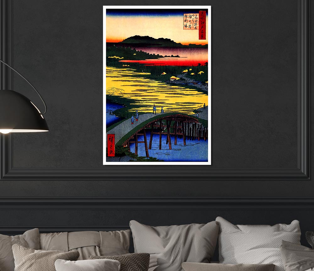 Hiroshige Sugatami Bridge Print Poster Wall Art