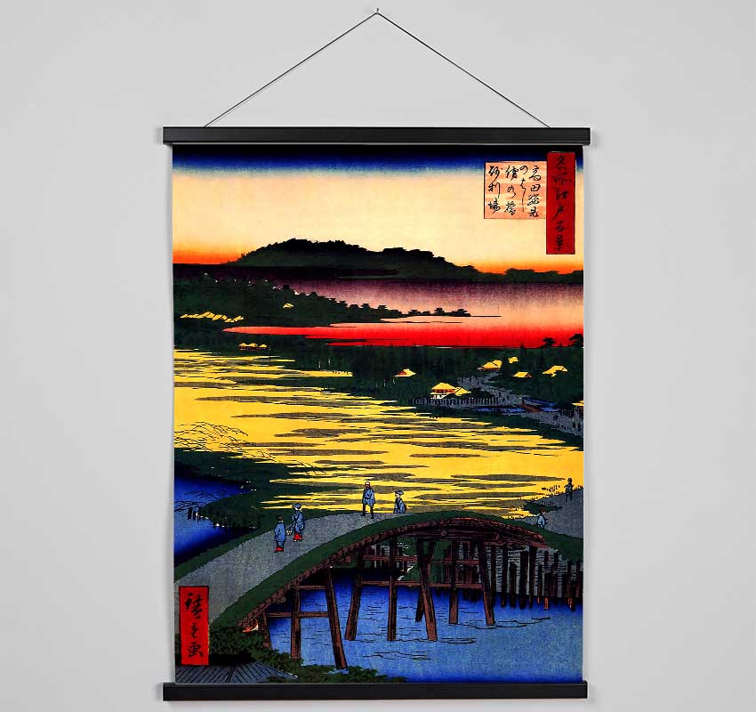 Hiroshige Sugatami Bridge Hanging Poster - Wallart-Direct UK