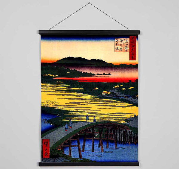 Hiroshige Sugatami Bridge Hanging Poster - Wallart-Direct UK