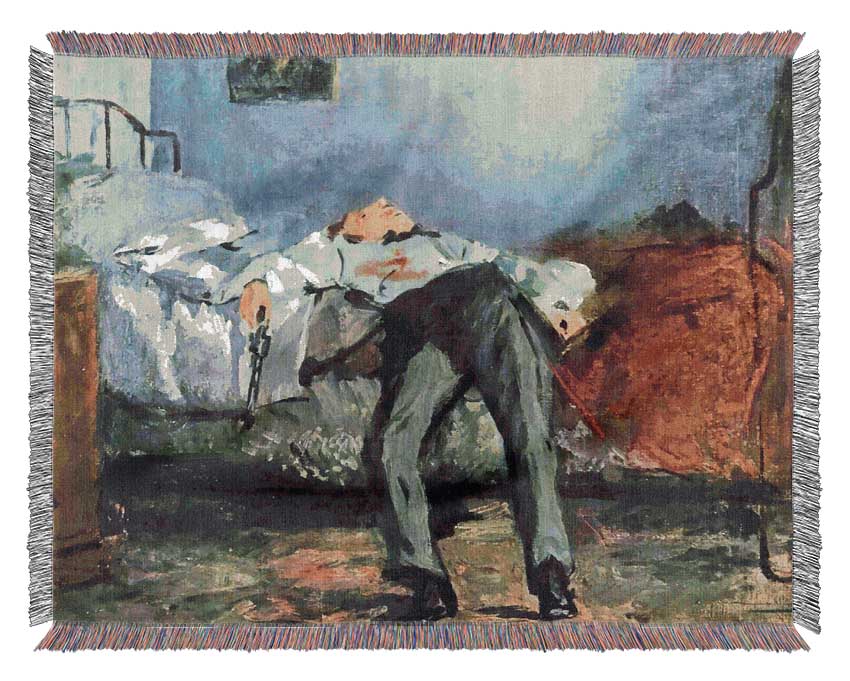 Manet Suicide Woven Blanket