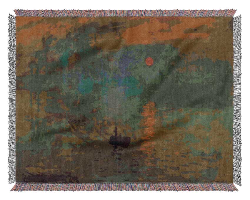 Monet Sunrise Woven Blanket