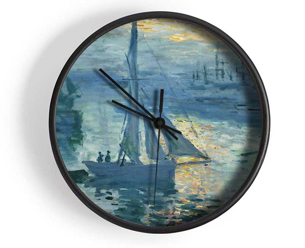 Monet Sunrise At Sea 2 Clock - Wallart-Direct UK