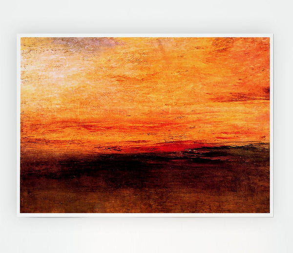 Joseph Mallord Turner Sunset Print Poster Wall Art