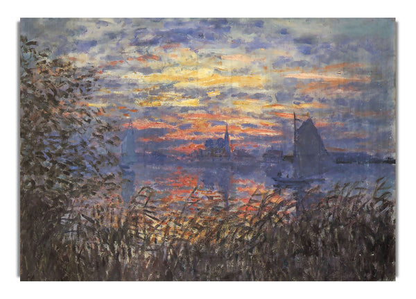 Sunset On The Seine By Monet