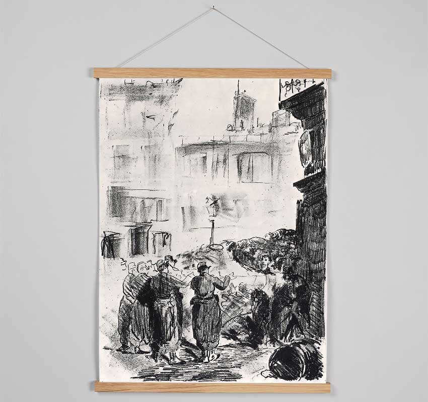 Manet The Barricade Hanging Poster - Wallart-Direct UK